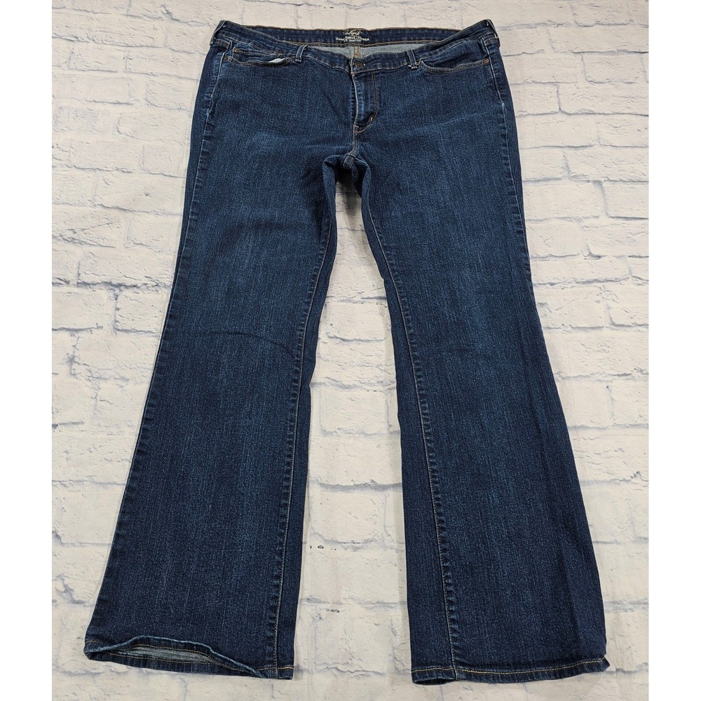 Levis Slight Curve Bootcut Jeans Womens 20 M Dark Wash Denim Classic Stretch